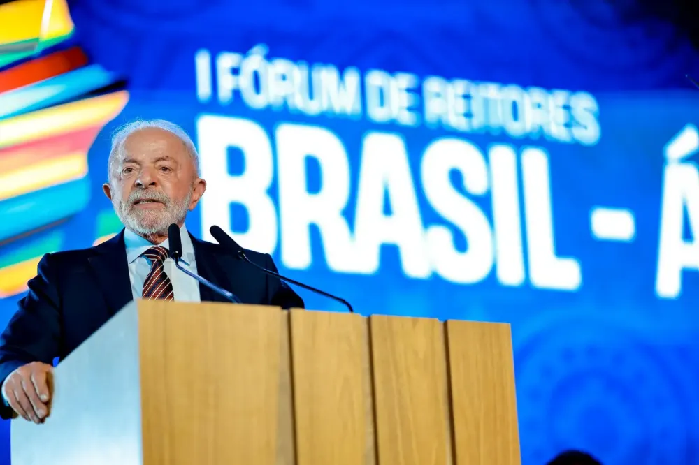Presidente da República, Luiz Inácio Lula da Silva, durante sessão de abertura do 1º Fórum de Reitores Brasil - África, no Centro Internacional de Convenções do Brasil CICB. Foto: Ricardo Stuckert / PR