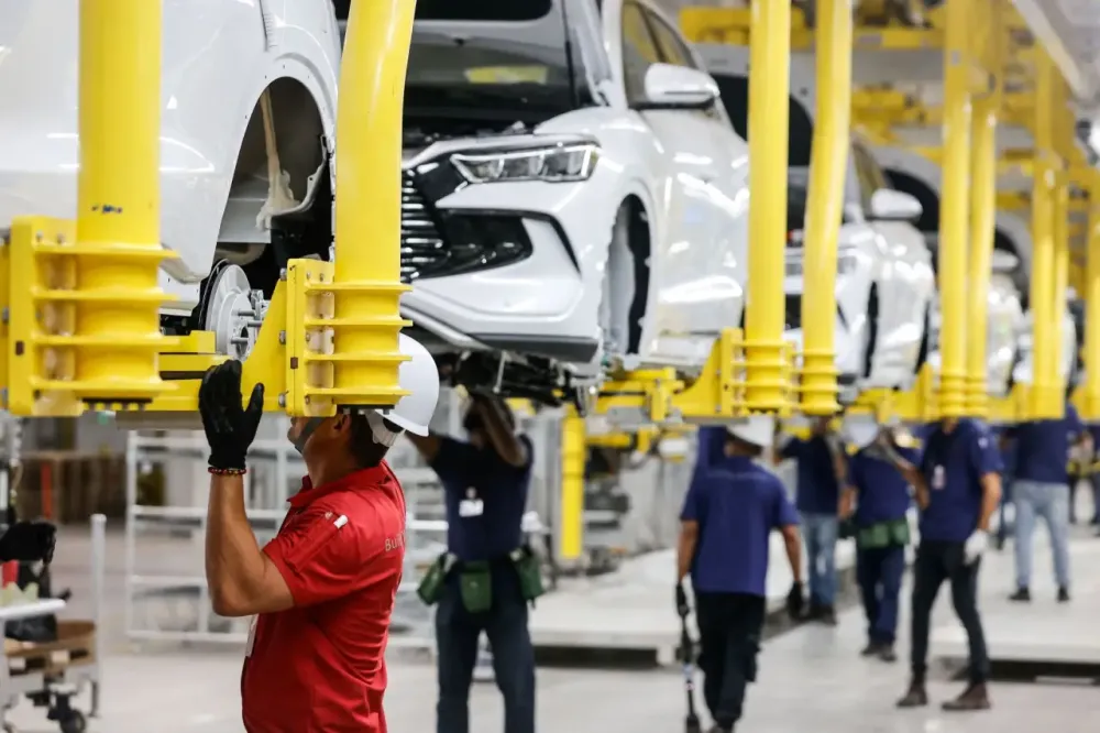 Fábrica de veículos elétricos da BYD no Polo Industrial de Camaçari - 03/02/2026 (Foto: REUTERS/Rafael Martins)