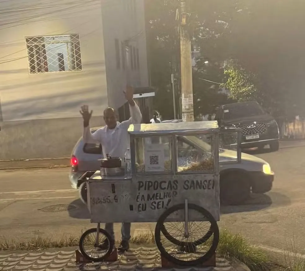 Pipoqueiro devolve Pix de R$ 300 feito por cliente por engano em Divinópolis — Foto: Patrícia Moreira/Divulgação