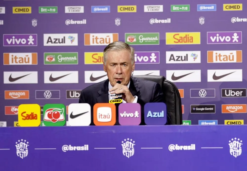Carlo Ancelotti anuncia os 26 convocados para Copa do Mundo Ricardo Moraes-18.mai.2026/Reuters